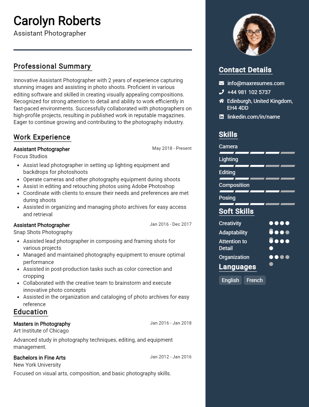 assistant-photographer-resume-sample