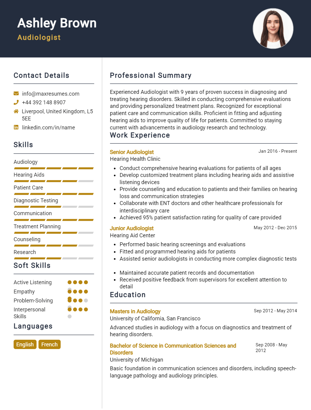 audiologist-resume-sample