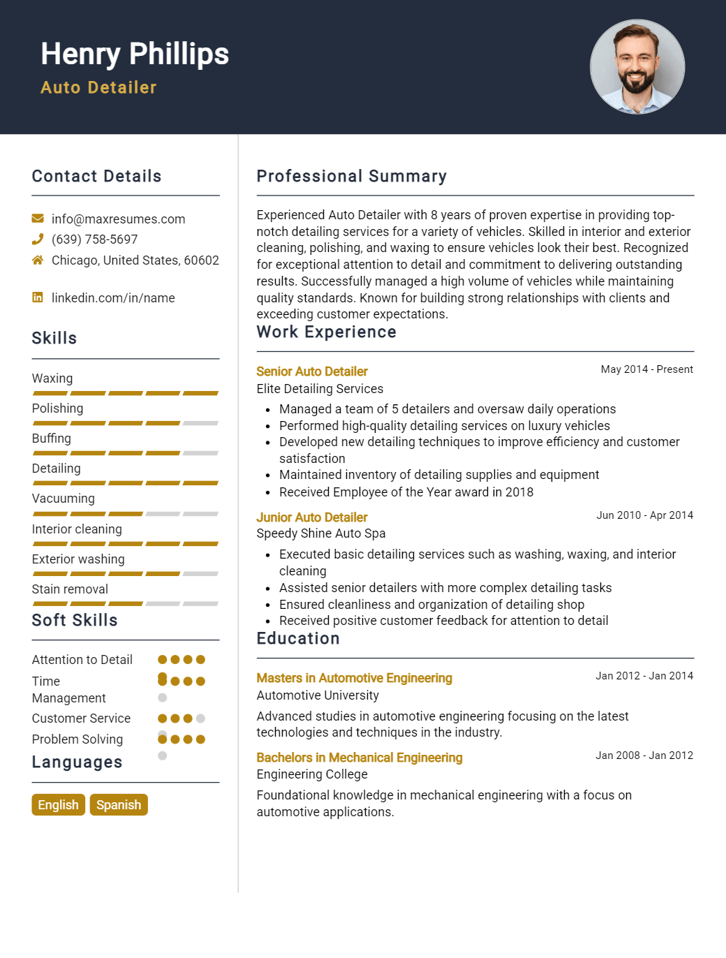 auto-detailer-resume-sample
