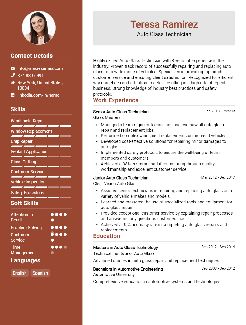 auto-glass-technician-resume-sample
