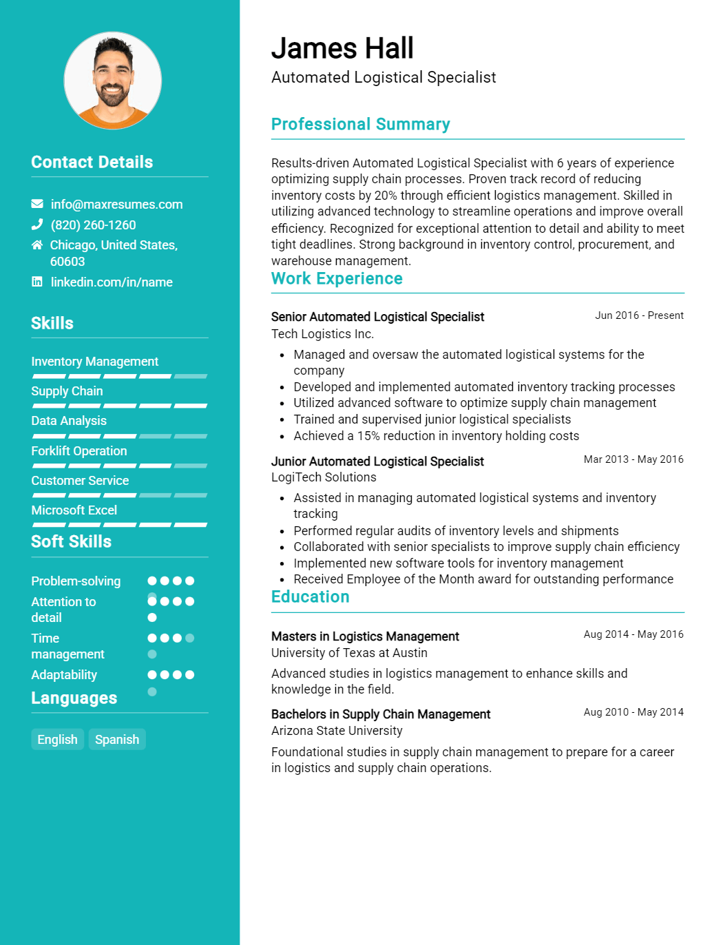 automated-logistical-specialist-resume-sample