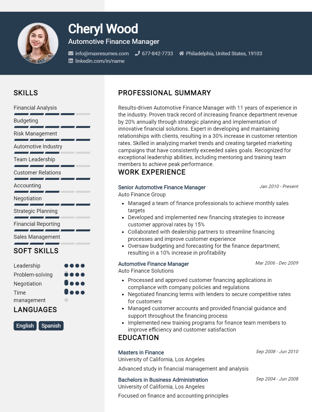 automotive-finance-manager-resume-sample