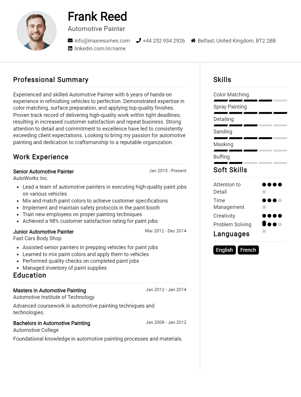 automotive-painter-resume-sample