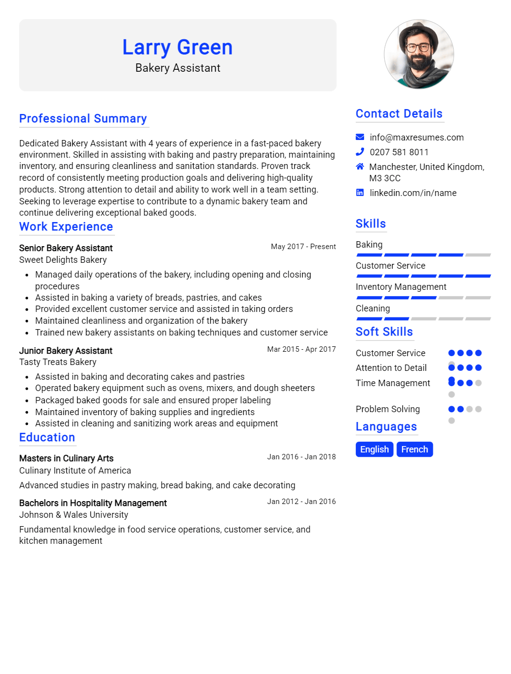 bakery-assistant-resume-sample