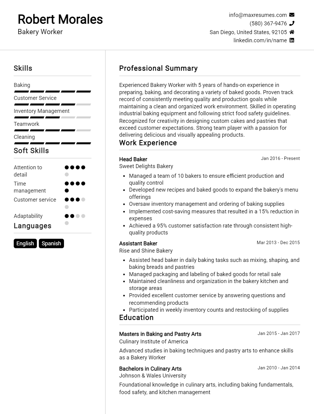 bakery-worker-resume-sample