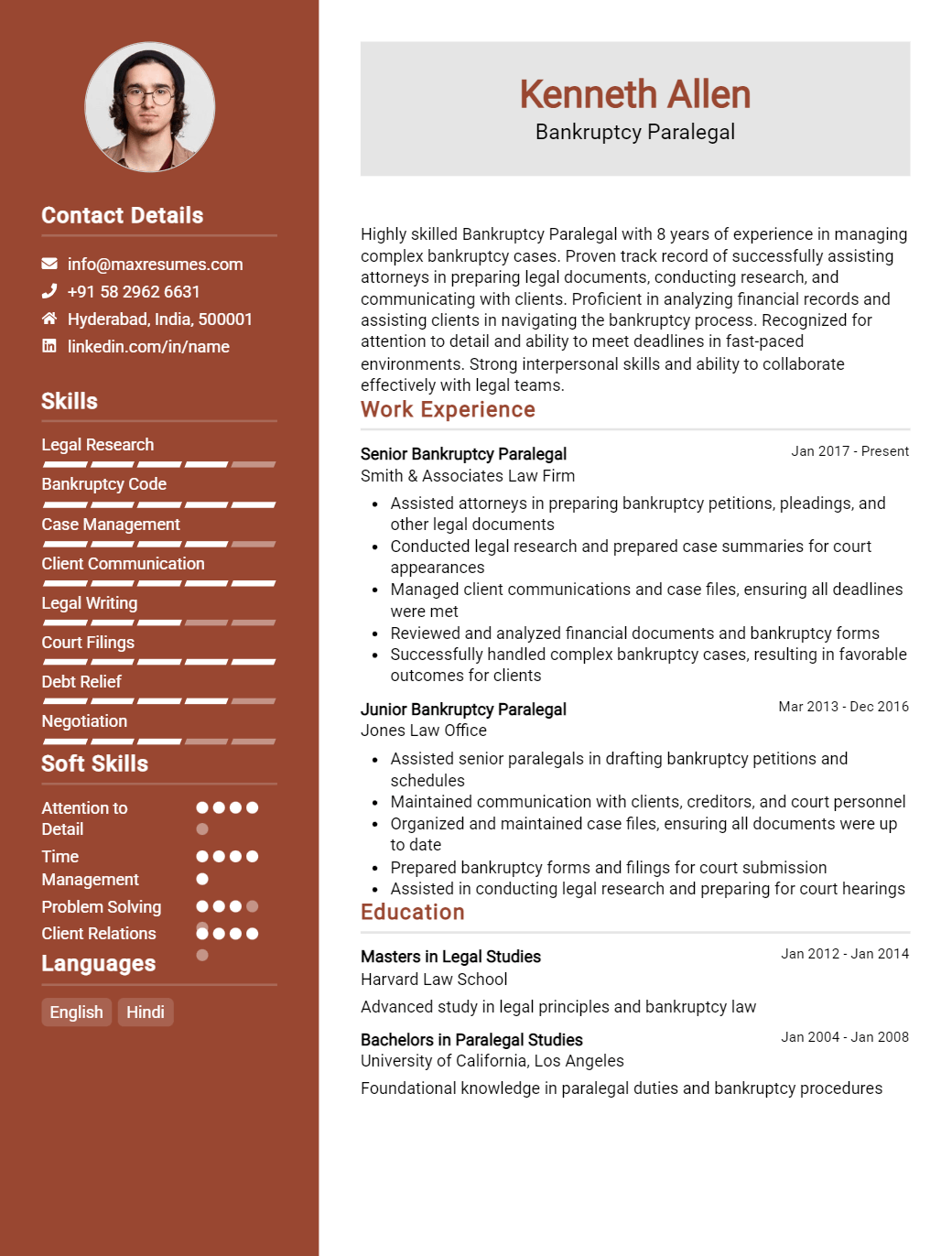 bankruptcy-paralegal-resume-sample