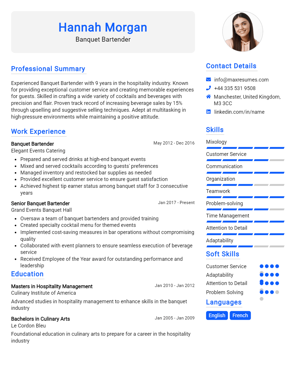 banquet-bartender-resume-sample
