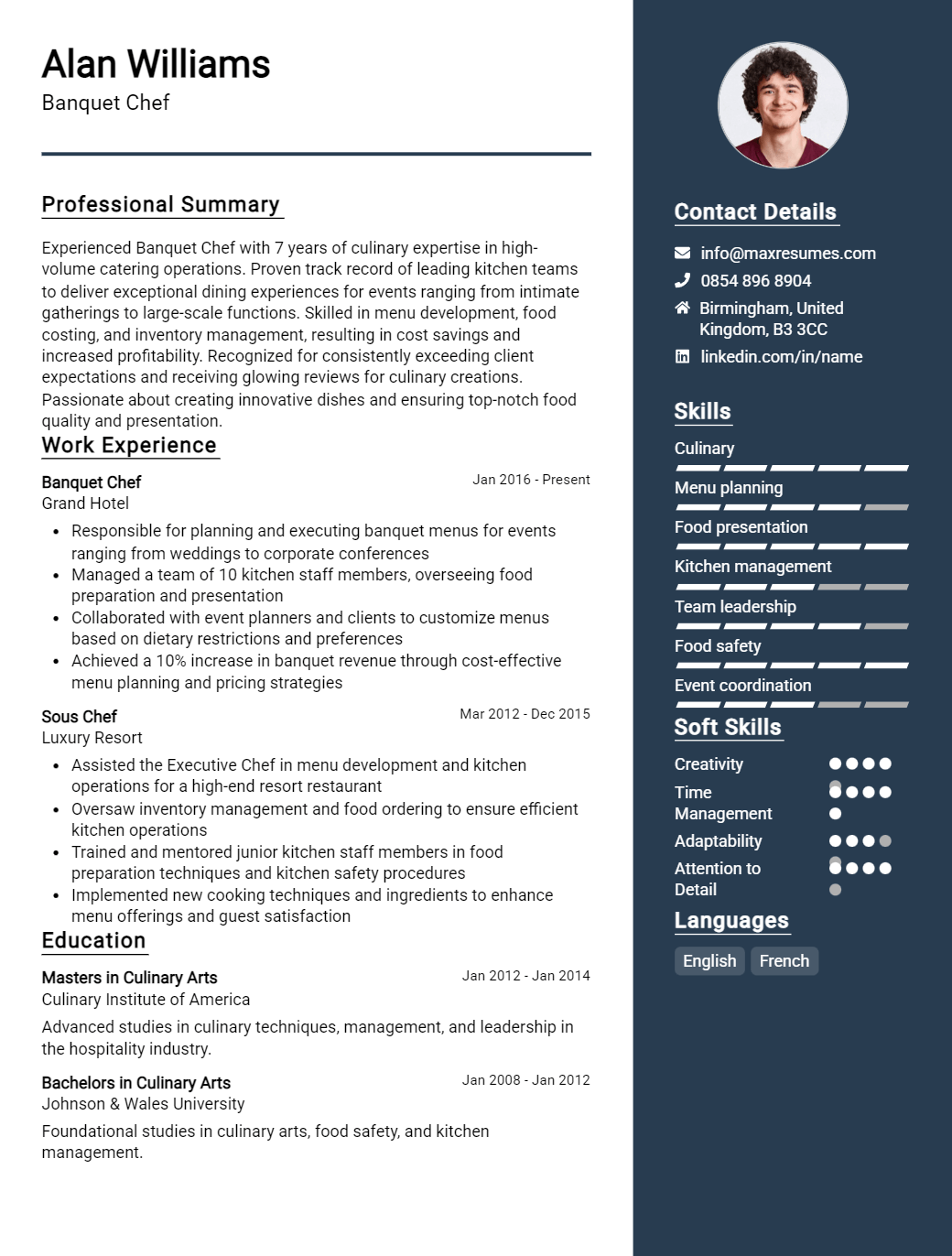 banquet-chef-resume-sample