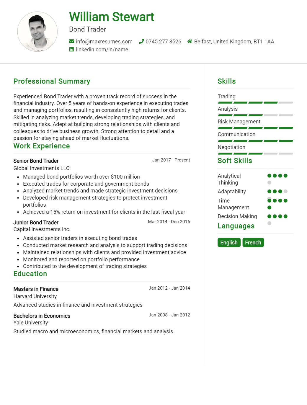 bond-trader-resume-sample