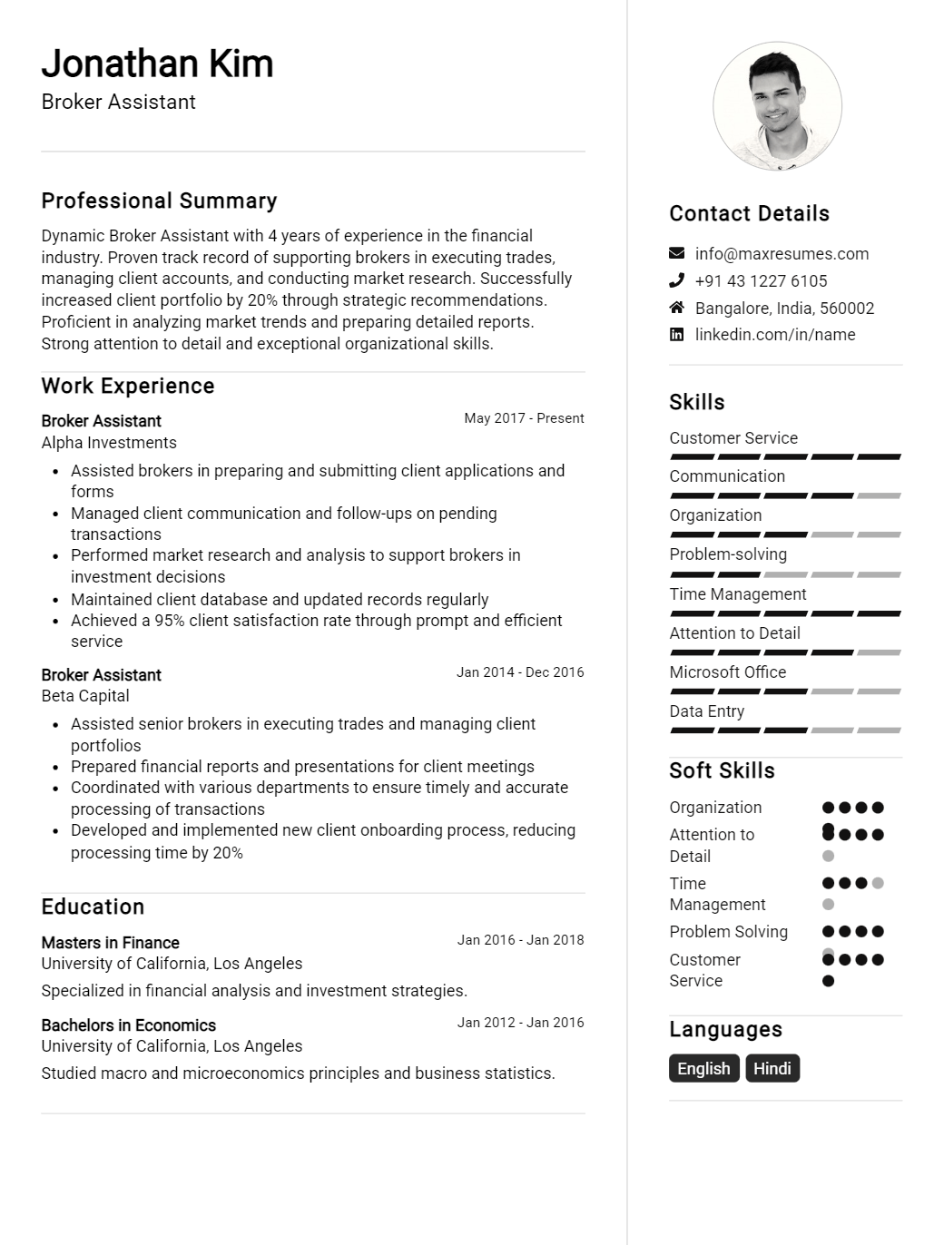 broker-assistant-resume-sample