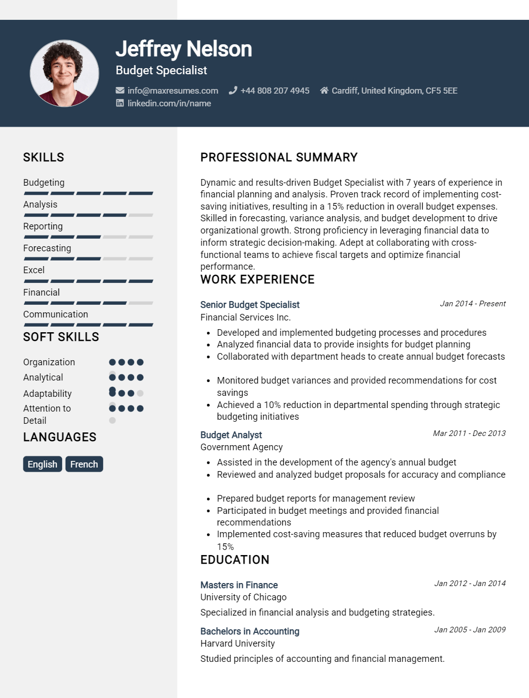 budget-specialist-resume-sample