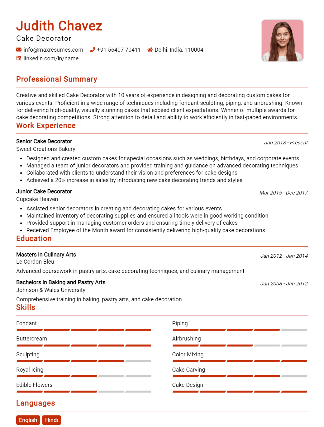 cake-decorator-resume-sample