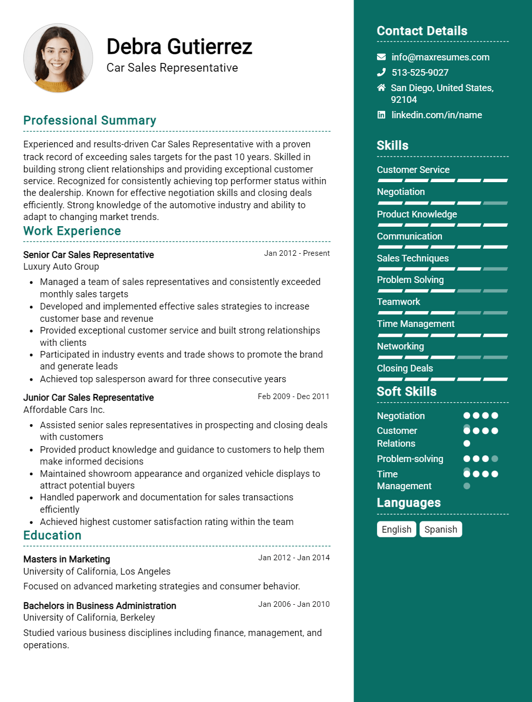 car-sales-representative-resume-sample