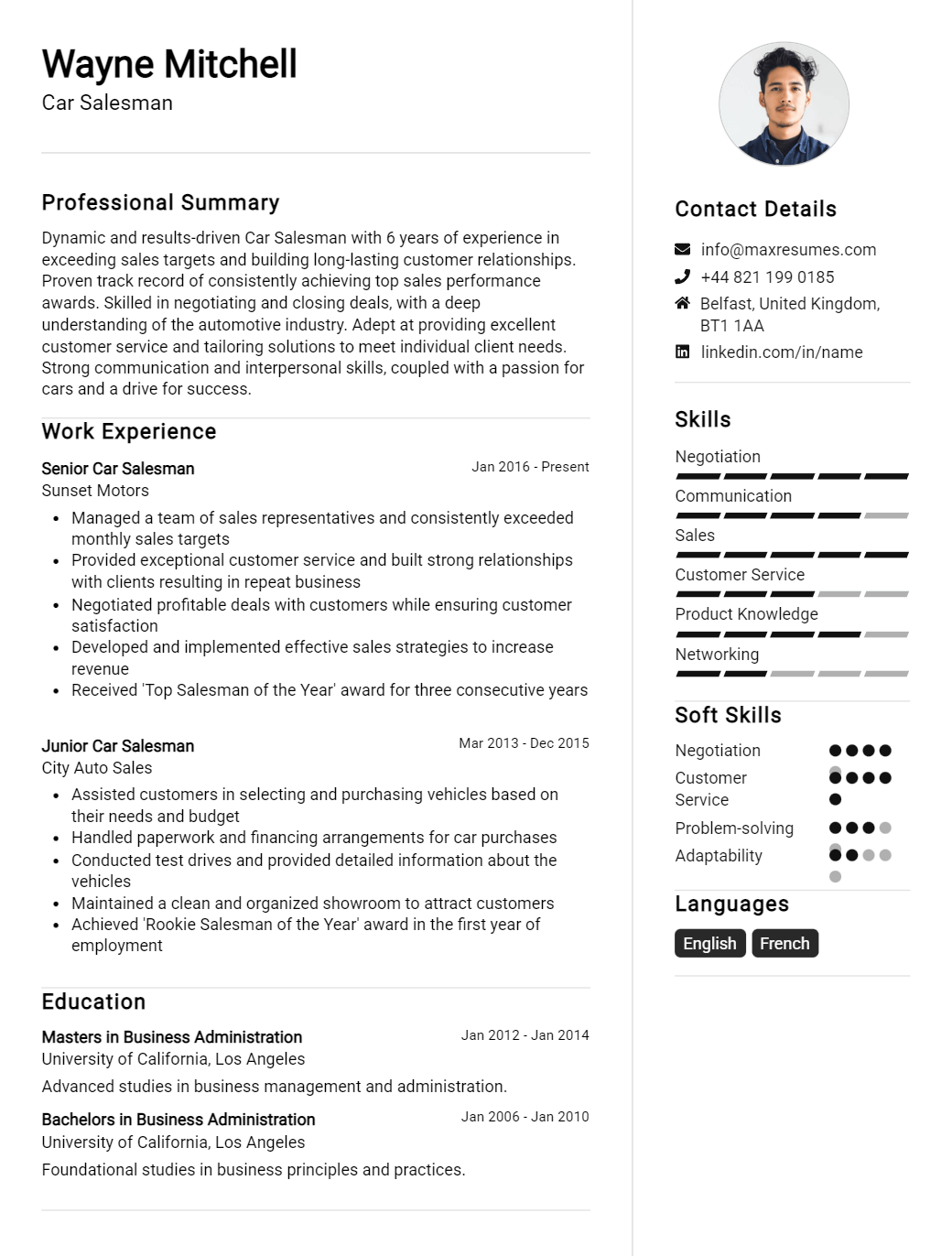 car-salesman-resume-sample