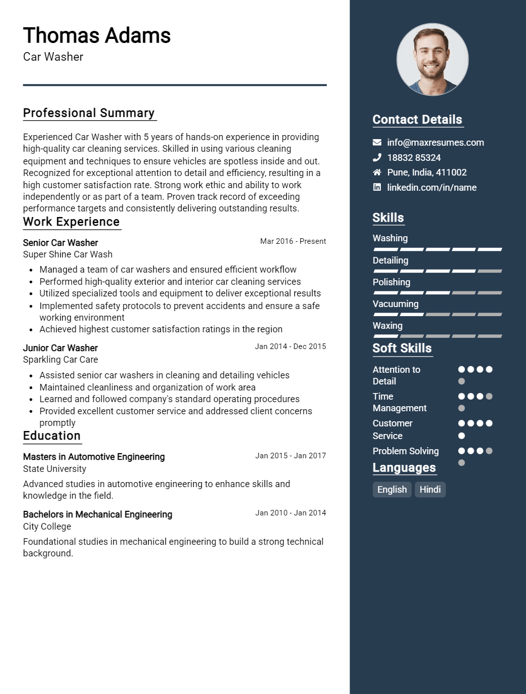 car-washer-resume-sample