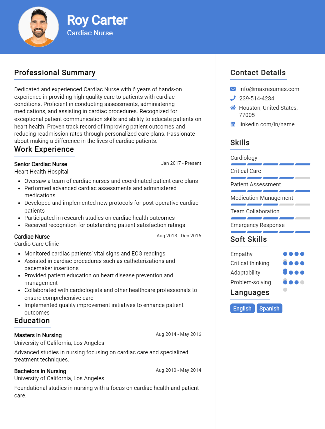 cardiac-nurse-resume-sample