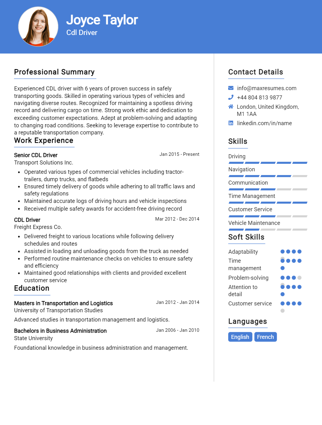 cdl-driver-resume-sample