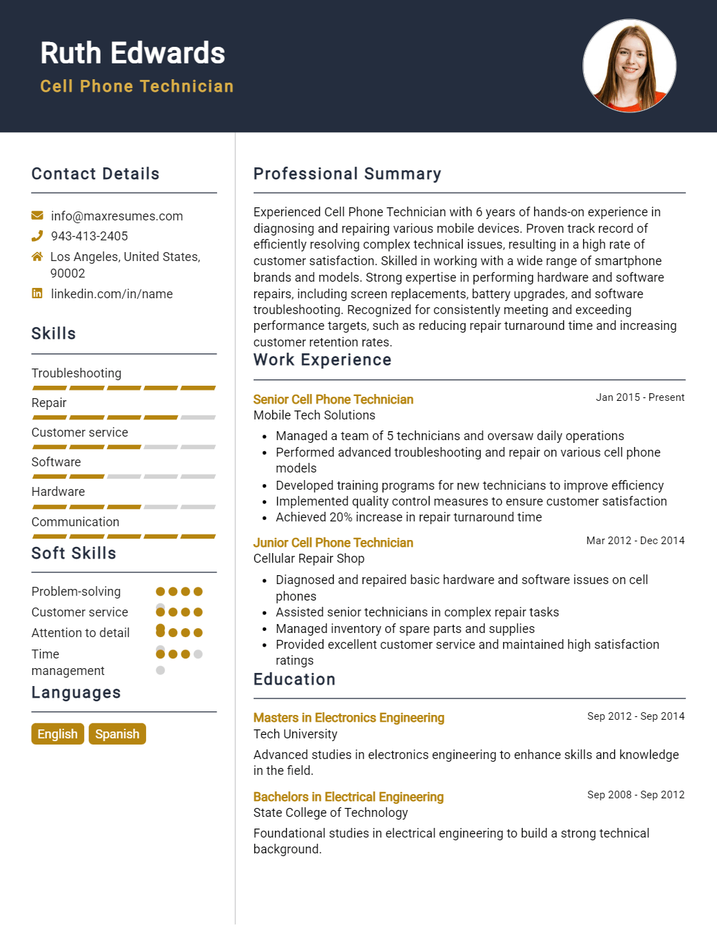 cell-phone-technician-resume-sample