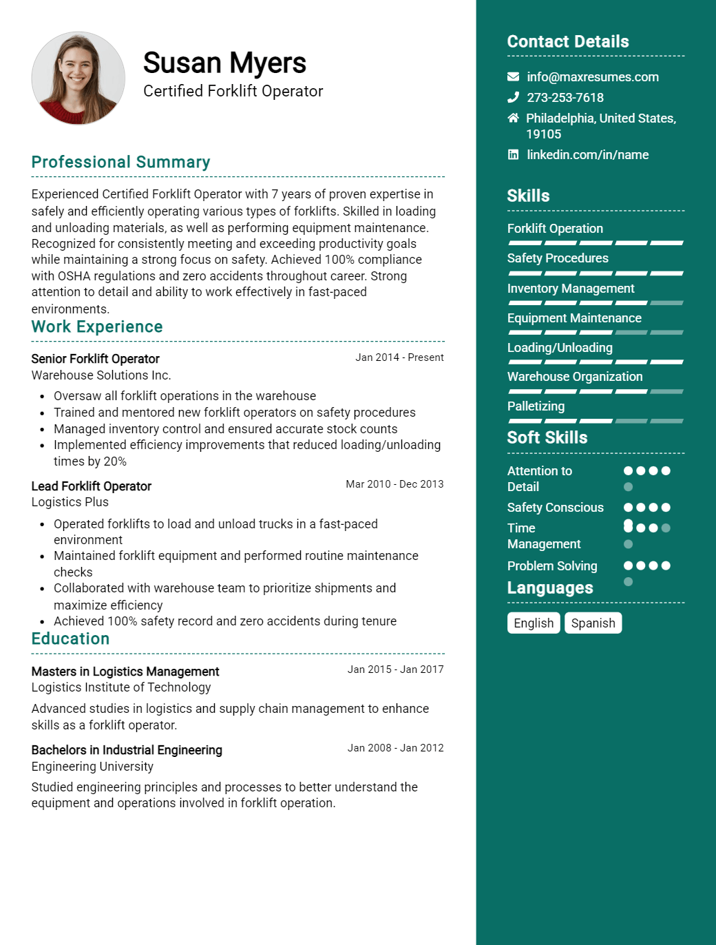 certified-forklift-operator-resume-sample