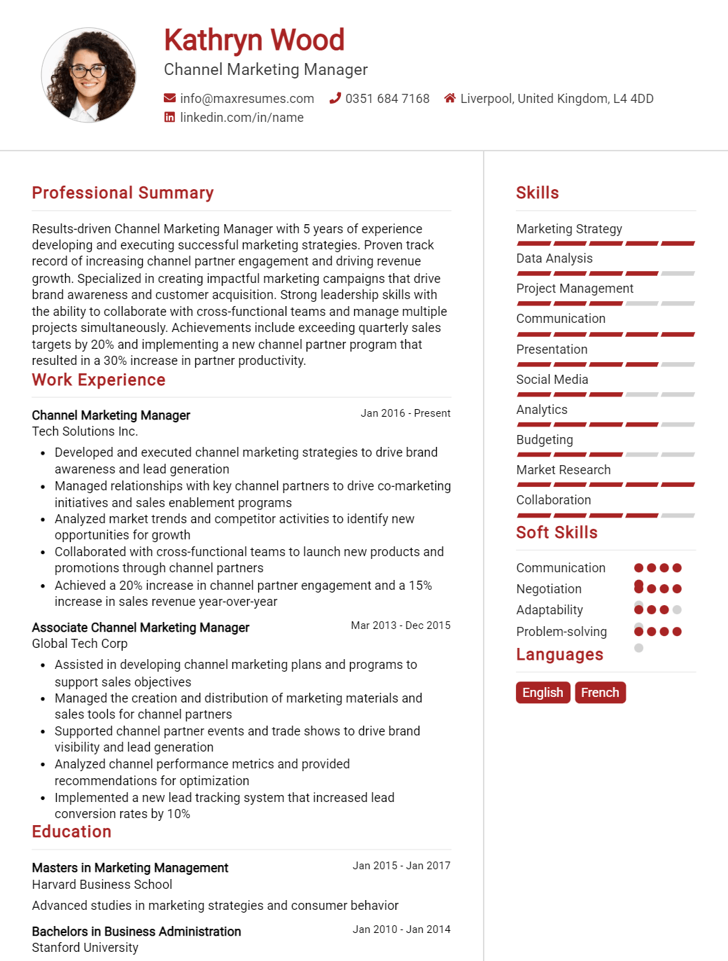 channel-marketing-manager-resume-sample