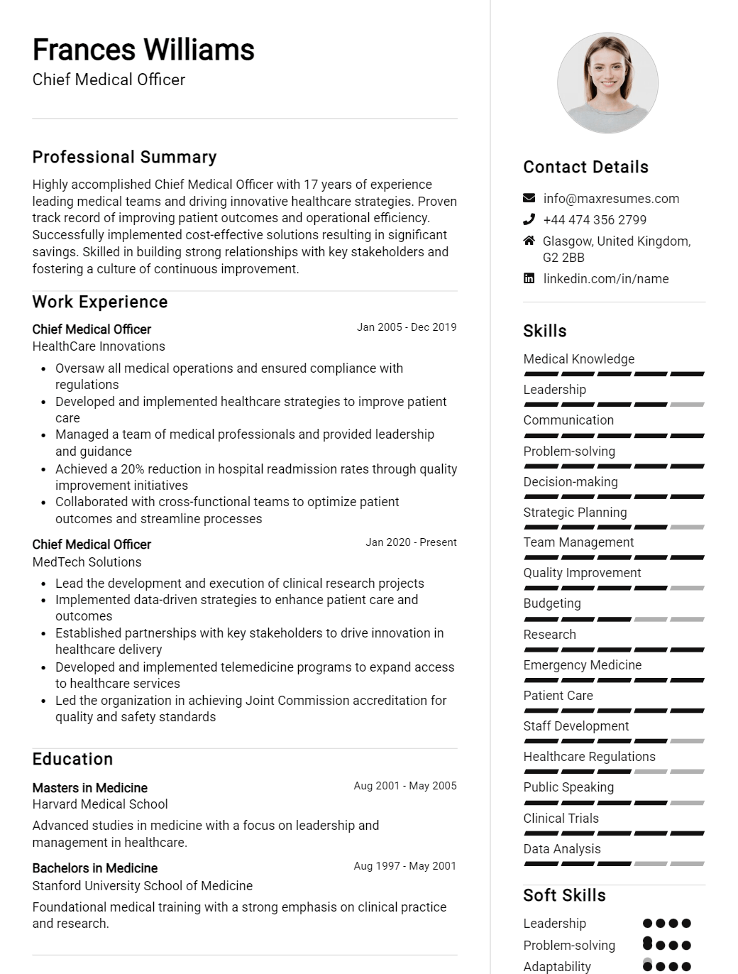 chief-medical-officer-resume-sample