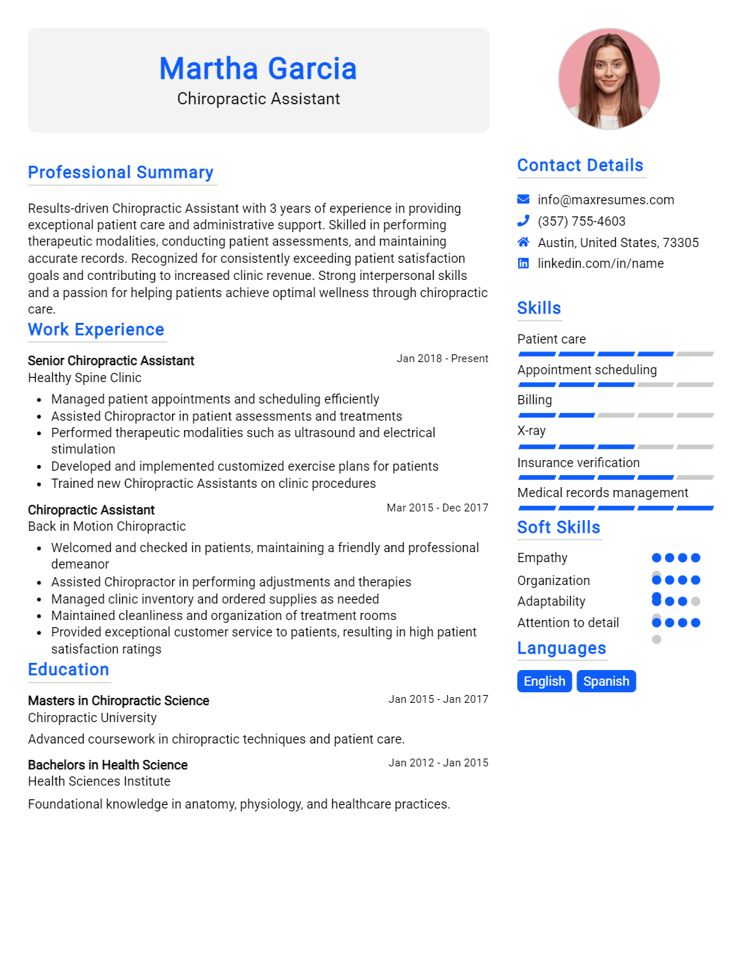 chiropractic-assistant-resume-sample