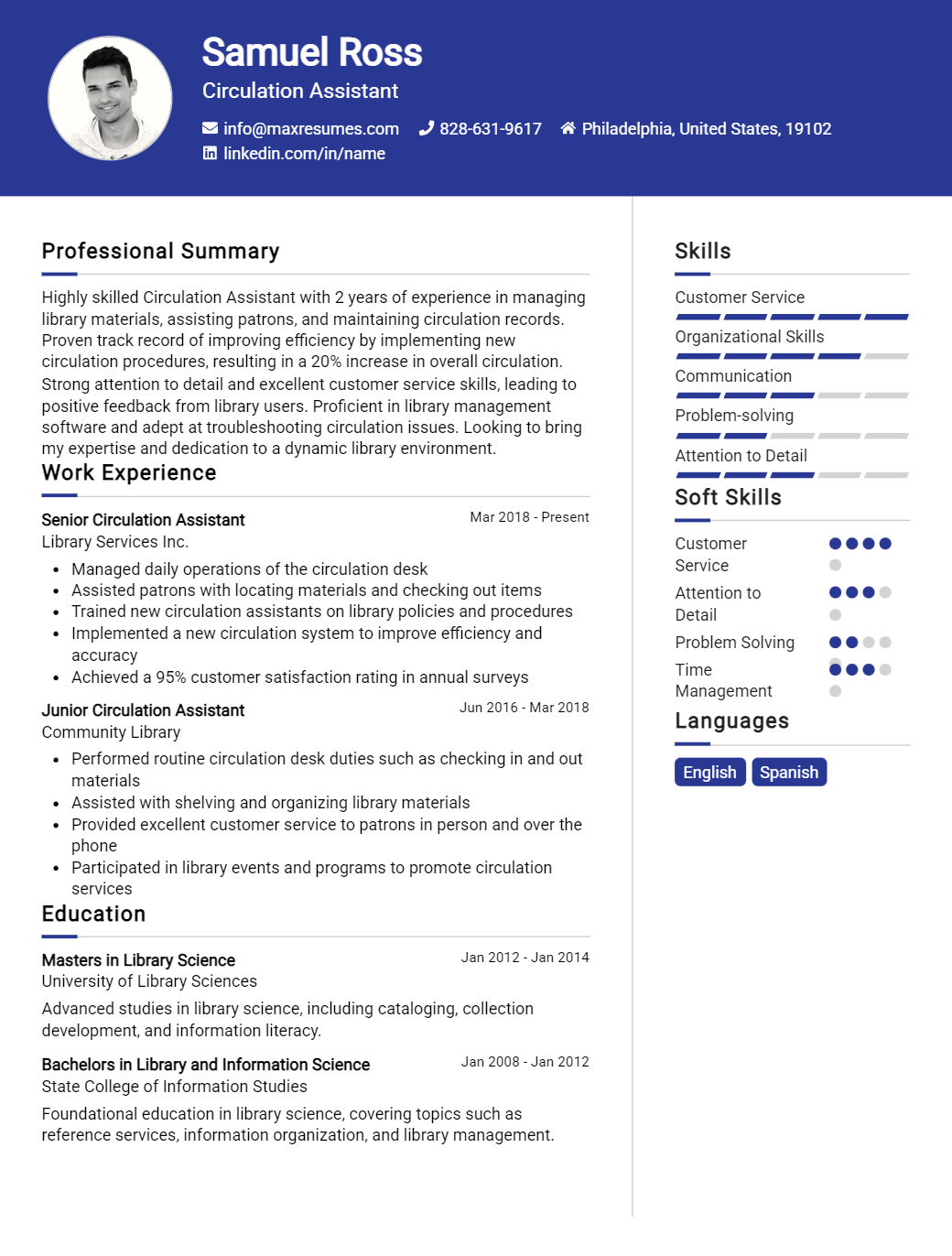 circulation-assistant-resume-sample