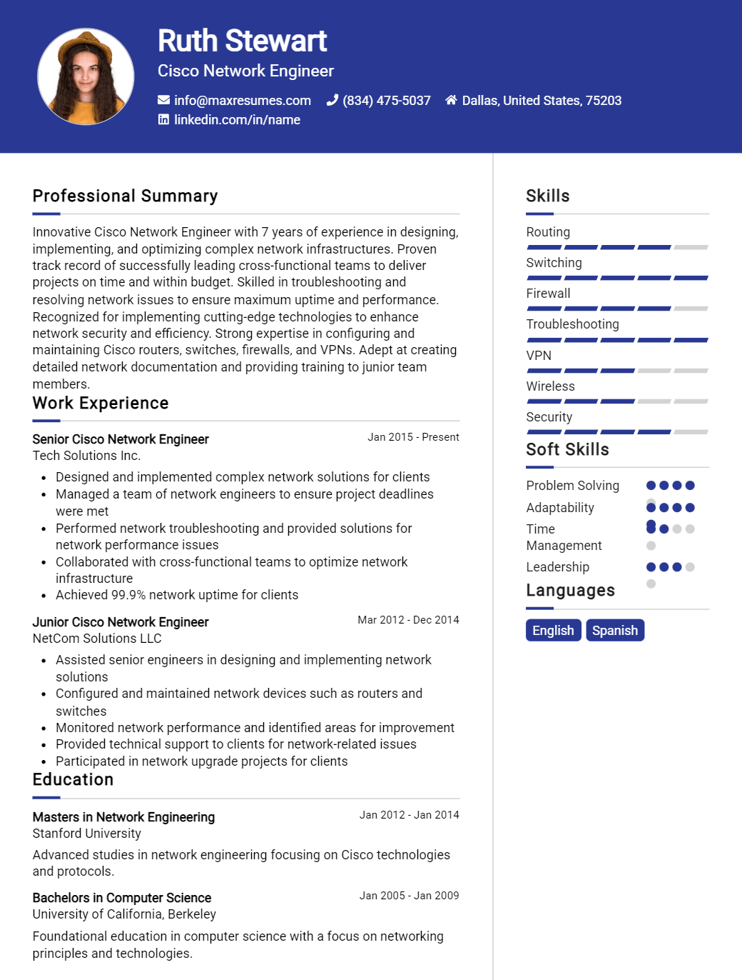 cisco-network-engineer-resume-sample