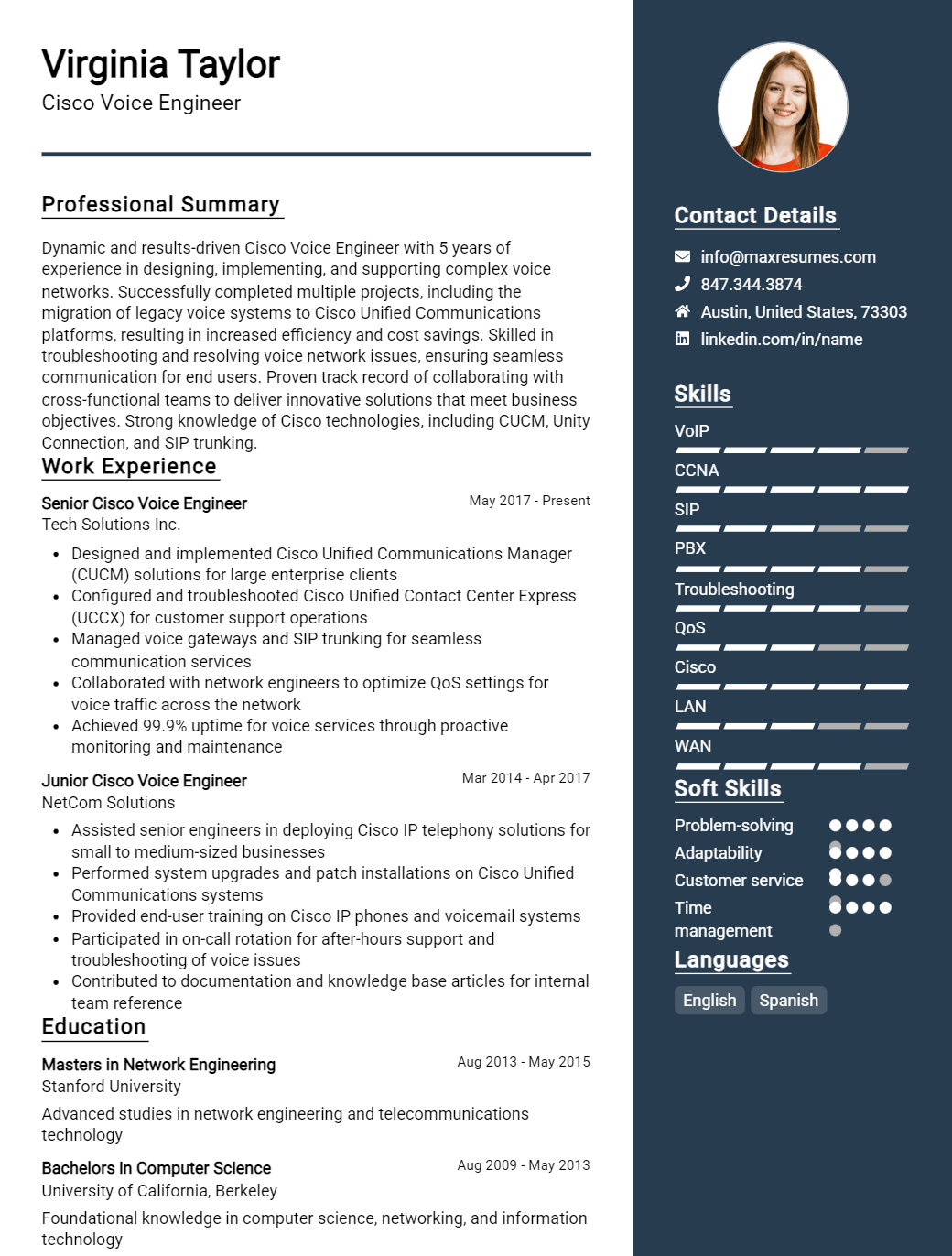 cisco-voice-engineer-resume-sample