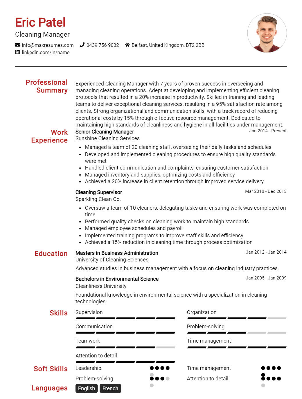 cleaning-manager-resume-sample