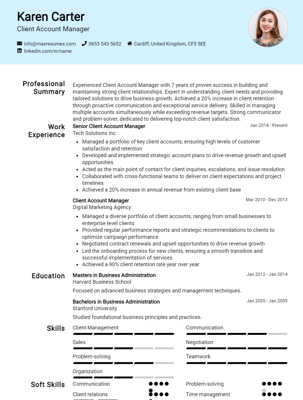 client-account-manager-resume-sample