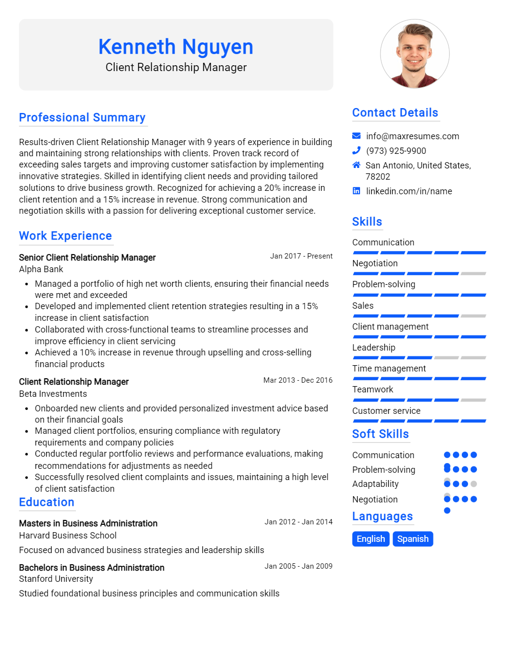 client-relationship-manager-resume-sample