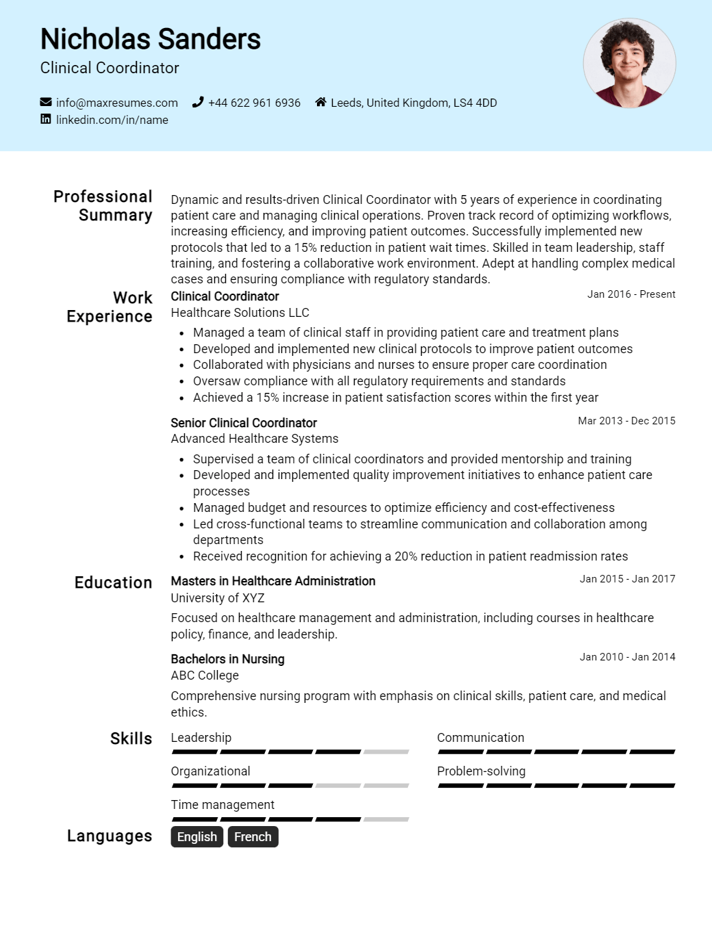 clinical-coordinator-resume-sample