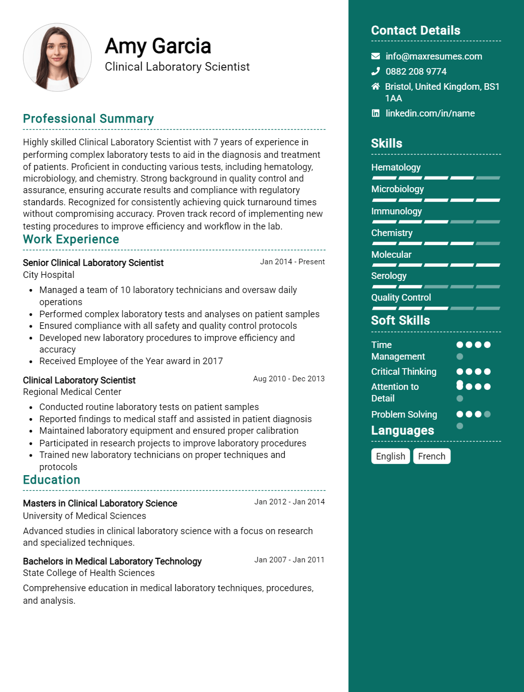 clinical-laboratory-scientist-resume-sample