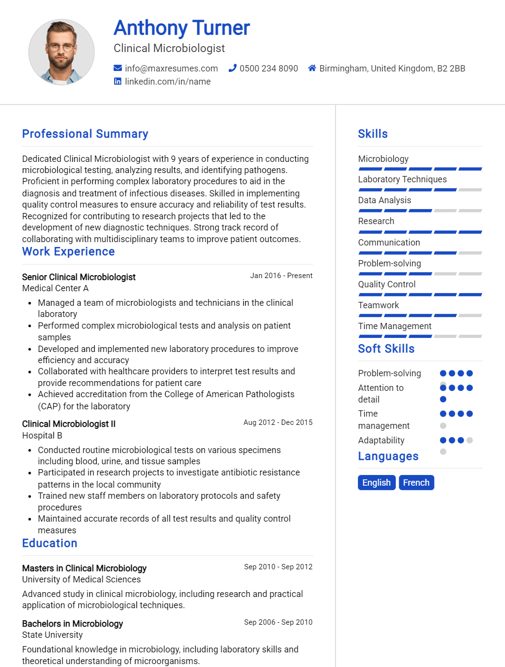 clinical-microbiologist-resume-sample