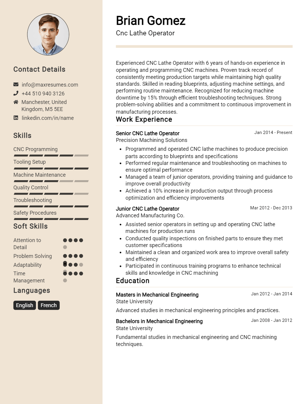 cnc-lathe-operator-resume-sample