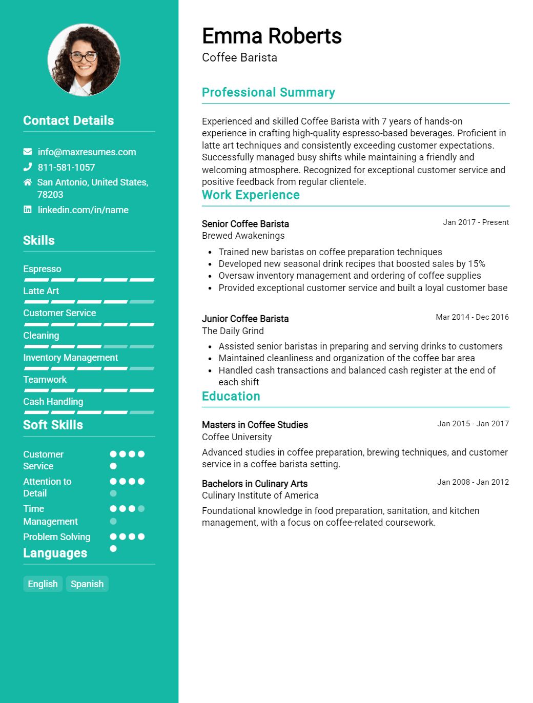 coffee-barista-resume-sample
