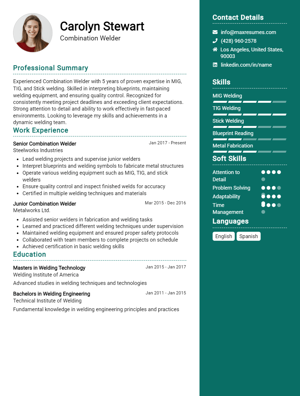 combination-welder-resume-sample