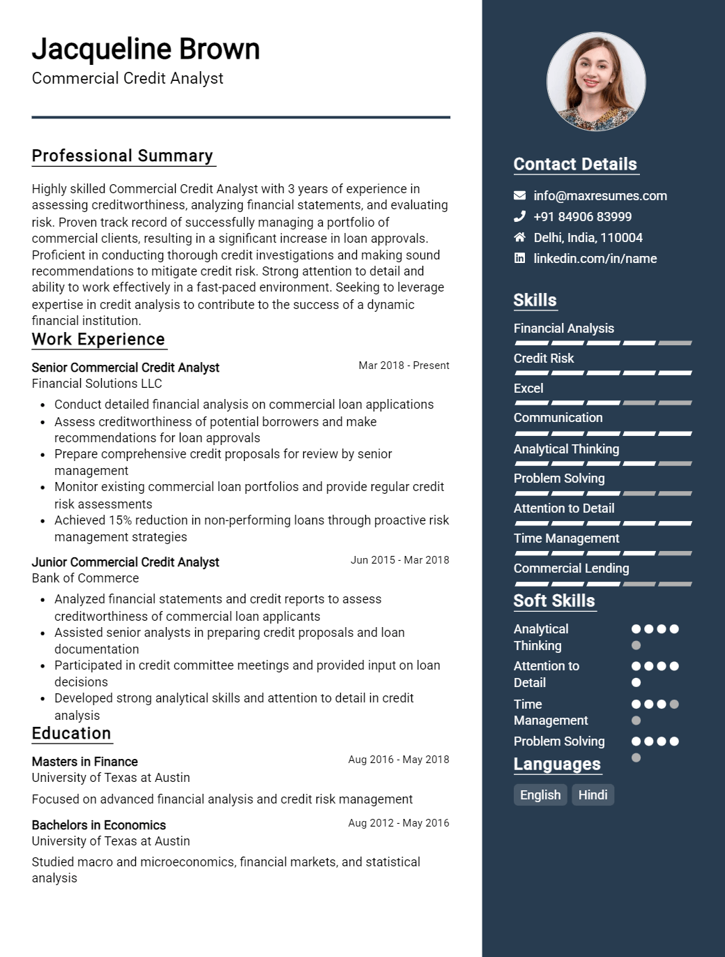 commercial-credit-analyst-resume-sample