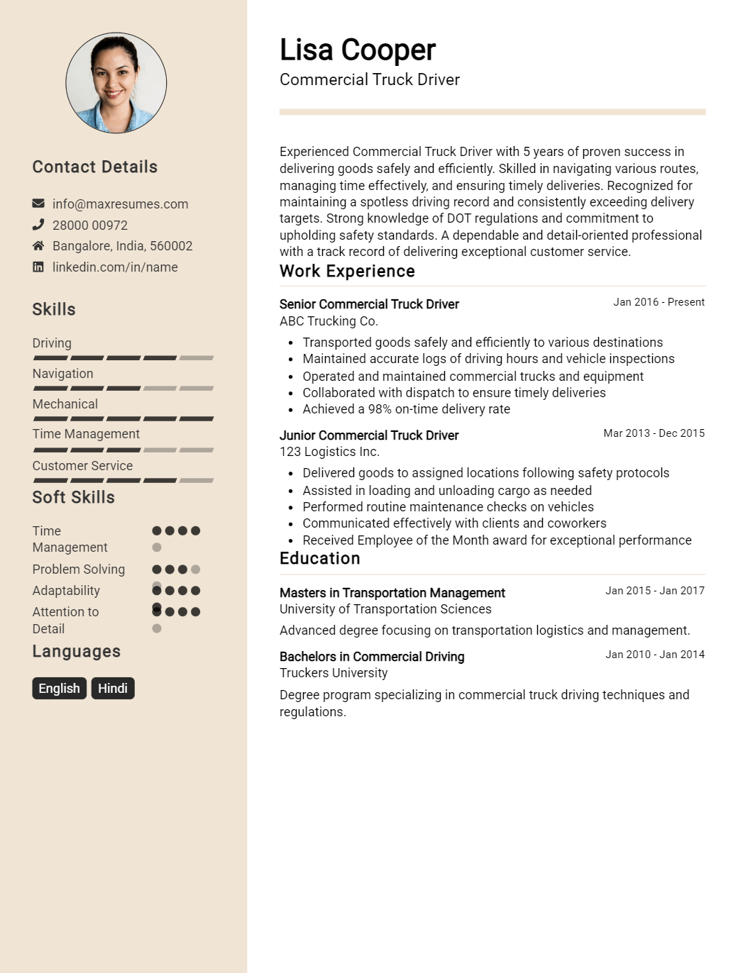 commercial-truck-driver-resume-sample