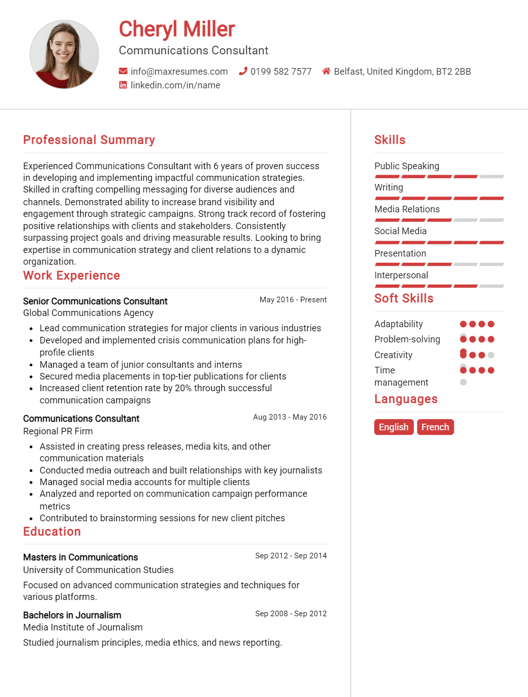 communications-consultant-resume-sample