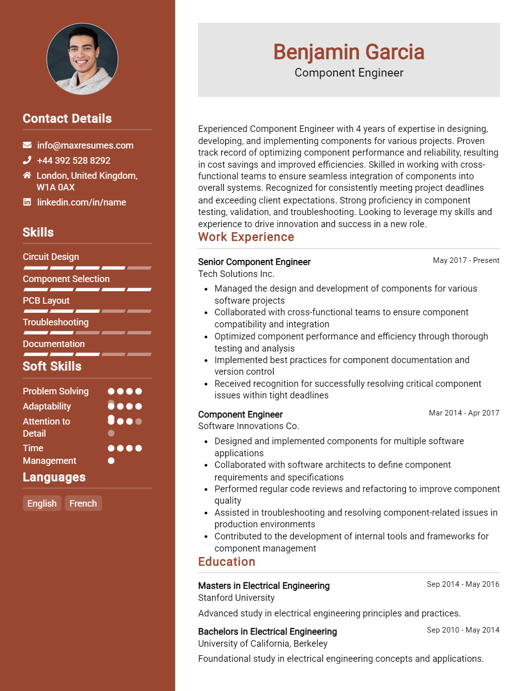 component-engineer-resume-sample