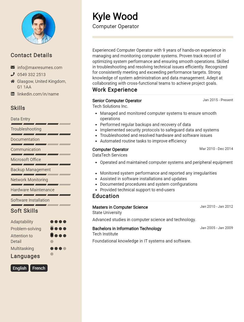 computer-operator-resume-sample