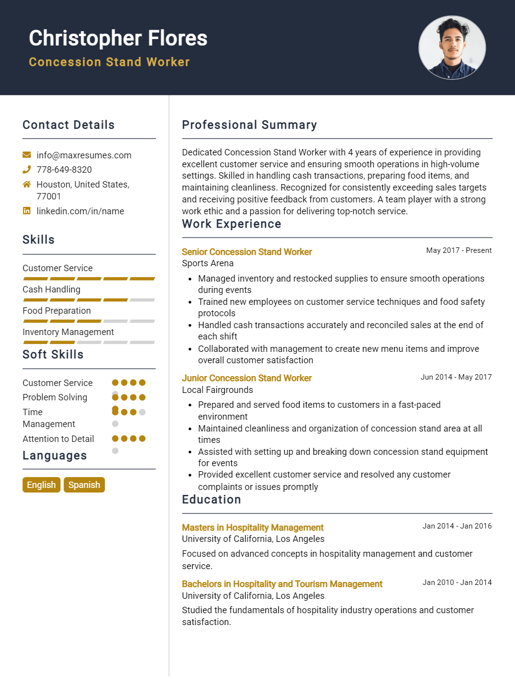 concession-stand-worker-resume-sample