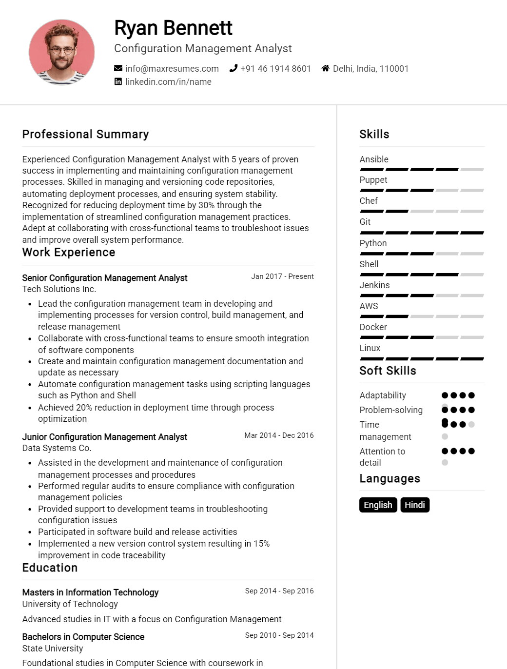 configuration-management-analyst-resume-sample