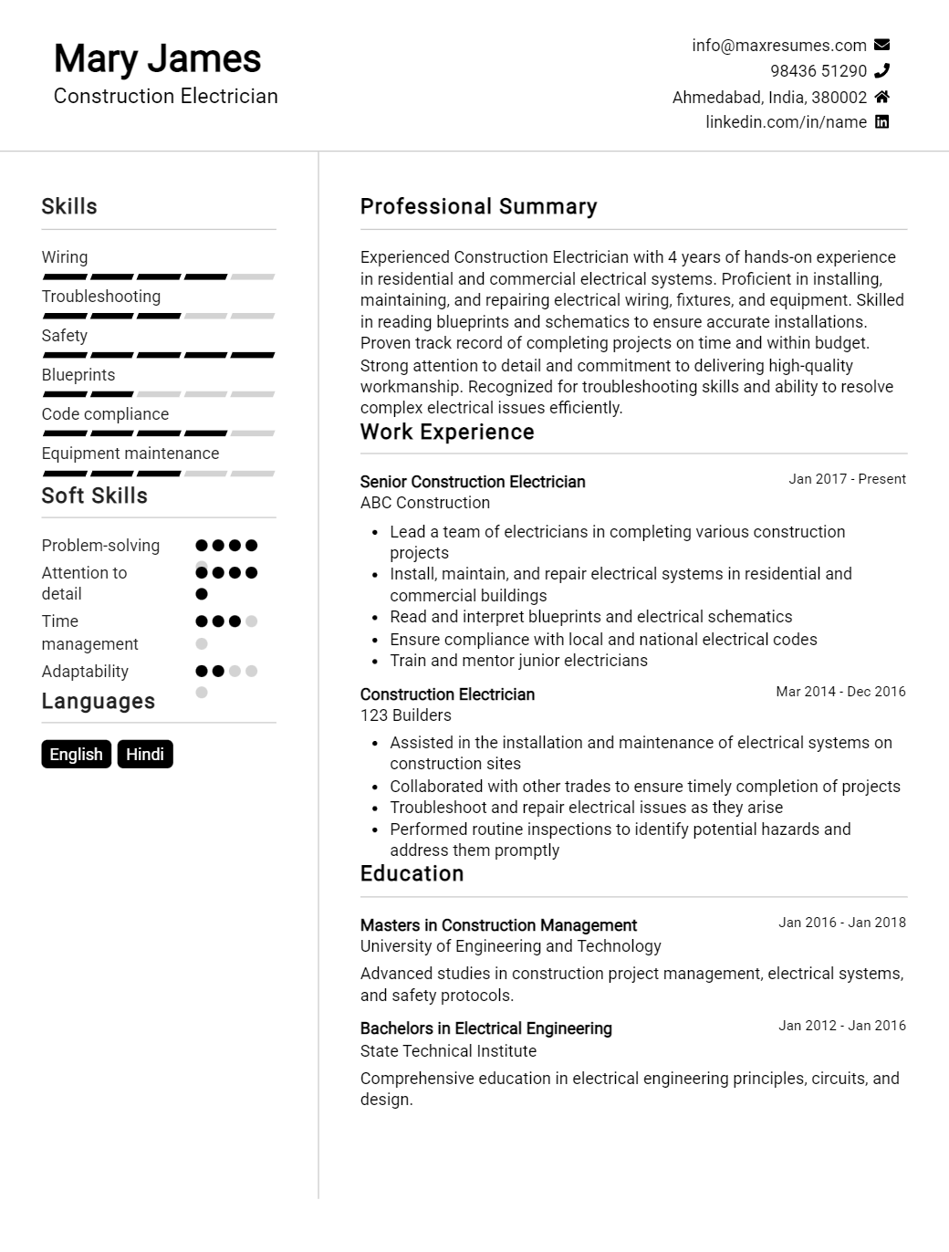 construction-electrician-resume-sample