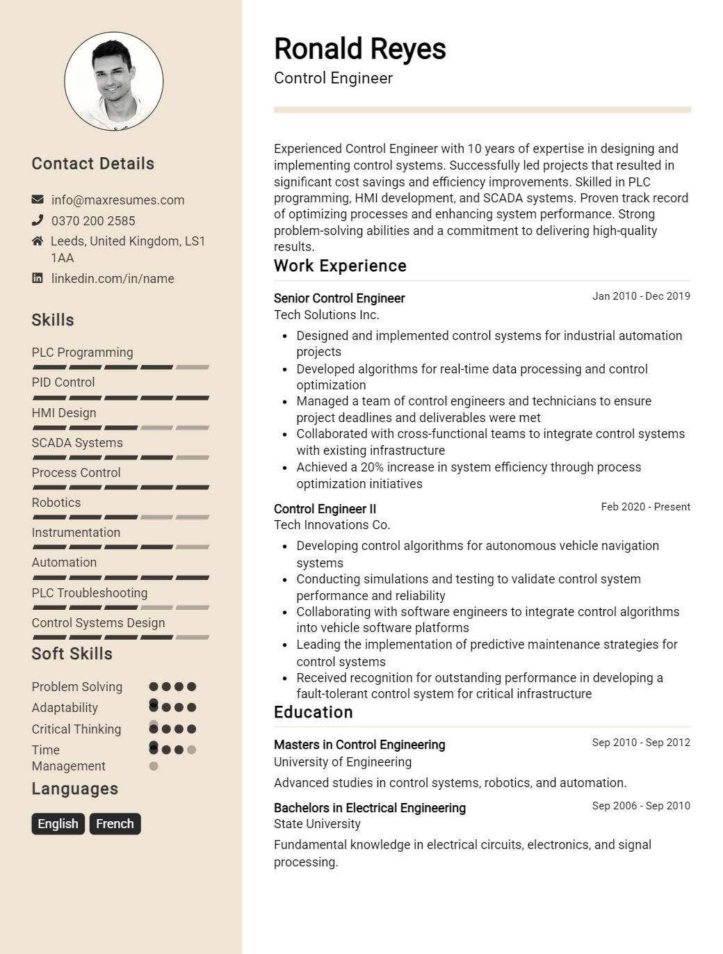 control-engineer-resume-sample