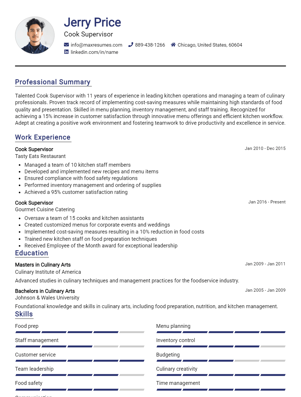 cook-supervisor-resume-sample