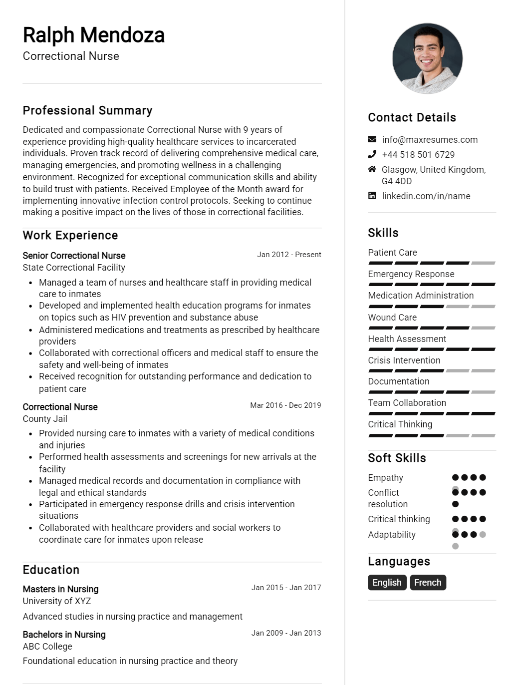correctional-nurse-resume-sample