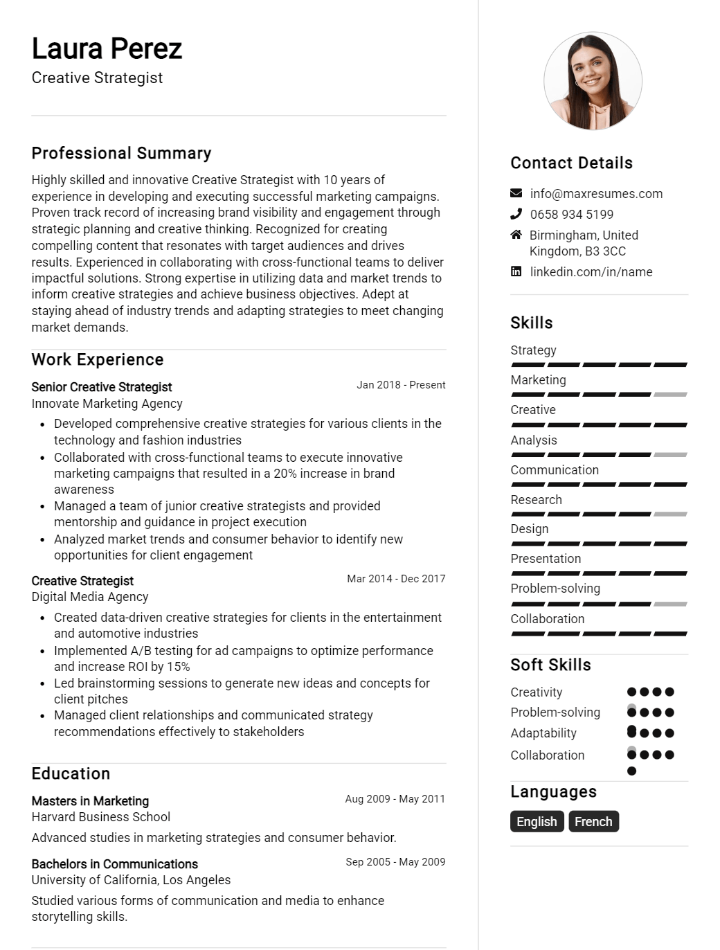 creative-strategist-resume-sample